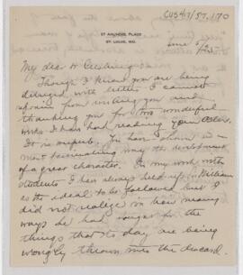 Letter to Harvey Cushing, June 5, 1925