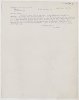Letter to J.W. Moore, April 15, 1898(?)