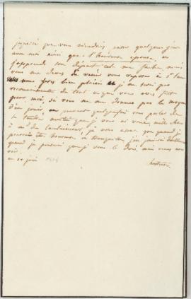 Letter from Hortense de Beauharnais