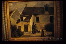 Jean Corot, "Cour d'une maison de paysans aux environs de Paris"