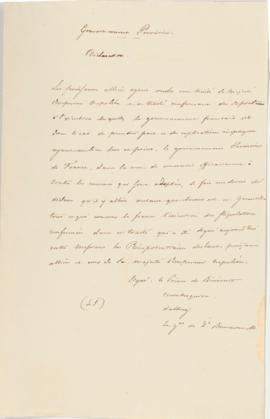 Copy of declaration of the provisionary government of France