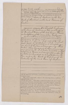 Lease by Elizabeth Leishman to M. Harvey