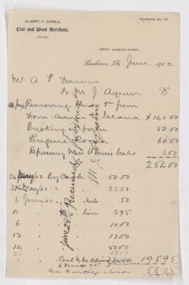 Invoice, 28 June 1902