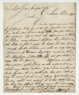 Letter from Brickwood, Pattle, & Co. to William Grant