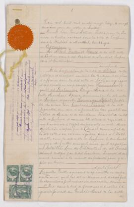 Agreement regarding land between A. F. Dawes and Lachine