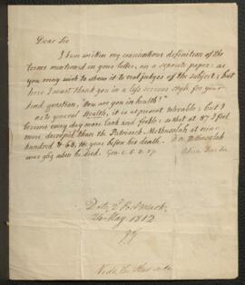 Letter from Charles Burney Jr. to Henry F. Greville, 24 May 1812