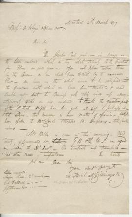 Letters to Mackenzie, Oldham & Co.