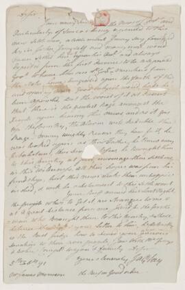 Letter from James Gray, 5 February 1791