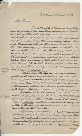 Letter from Roderick Mackenzie to Alexander Fraser (copy)