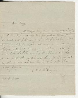 Letter from Roderick Mackenzie to Henry McKenzie