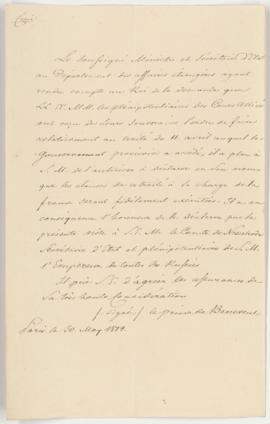 Declaration to honor the Treaty of Fontainebleau