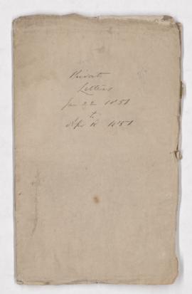 Private letters, 1851