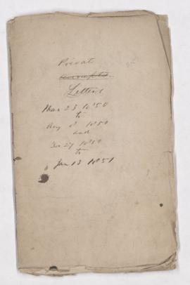 Private letters, 1850-1851