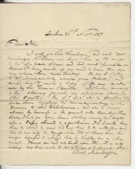 Letter from Roderick Mackenzie to John Mackenzie