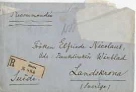 Letter to Elfriede Nicolaus