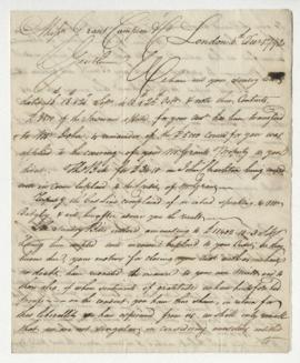 Letter from Brickwood, Pattle, & Co. to William Grant