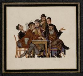 Jews arguing, Lodz