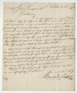 Copy of letter from Brickwood, Pattle, & Co. to William Grant